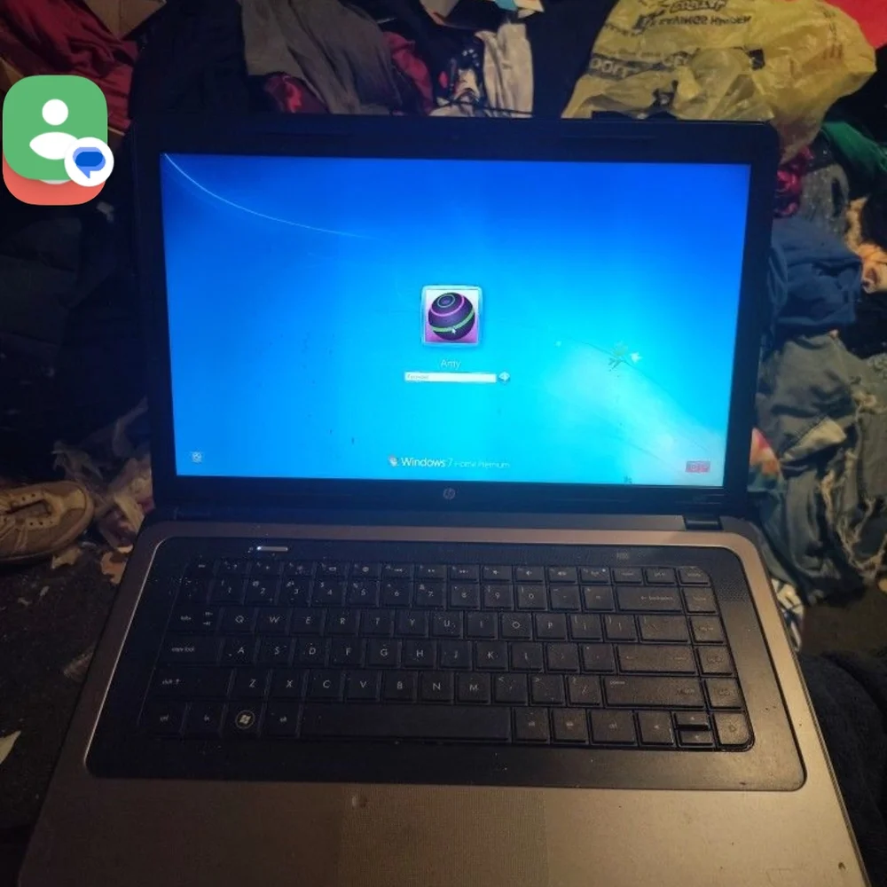 HP Silver and Black Laptop